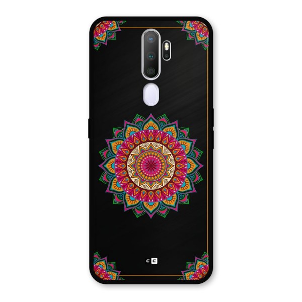 Amazing Mandala Art Metal Back Case for Oppo A9 (2020)