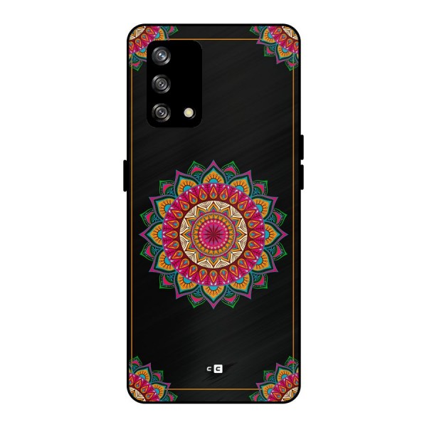 Amazing Mandala Art Metal Back Case for Oppo F19