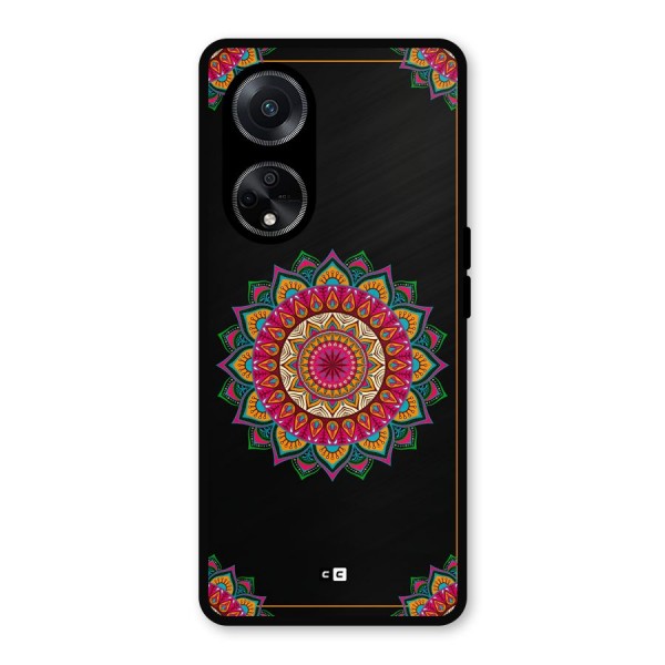 Amazing Mandala Art Metal Back Case for Oppo F23