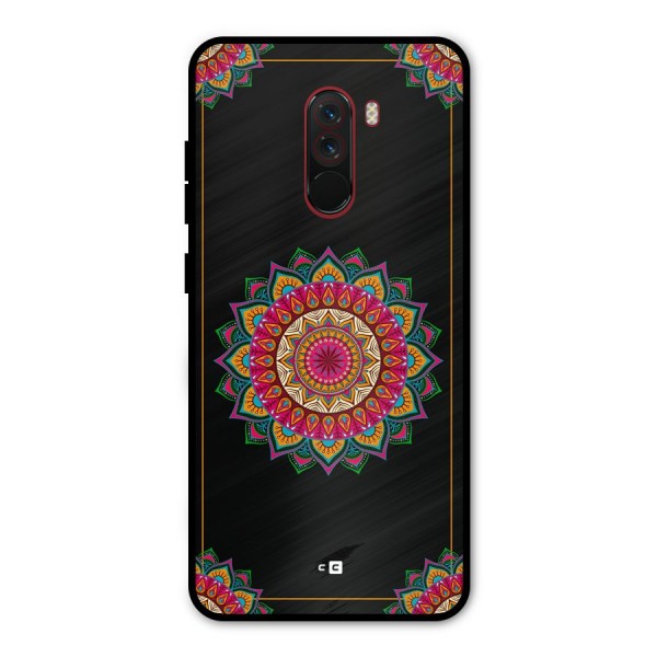 Amazing Mandala Art Metal Back Case for Poco F1