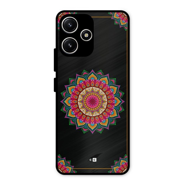 Amazing Mandala Art Metal Back Case for Poco M6 Pro