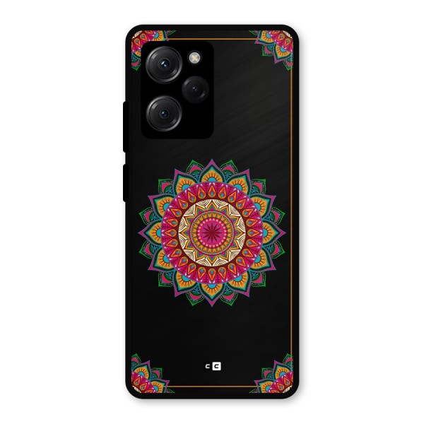 Amazing Mandala Art Metal Back Case for Poco X5 Pro