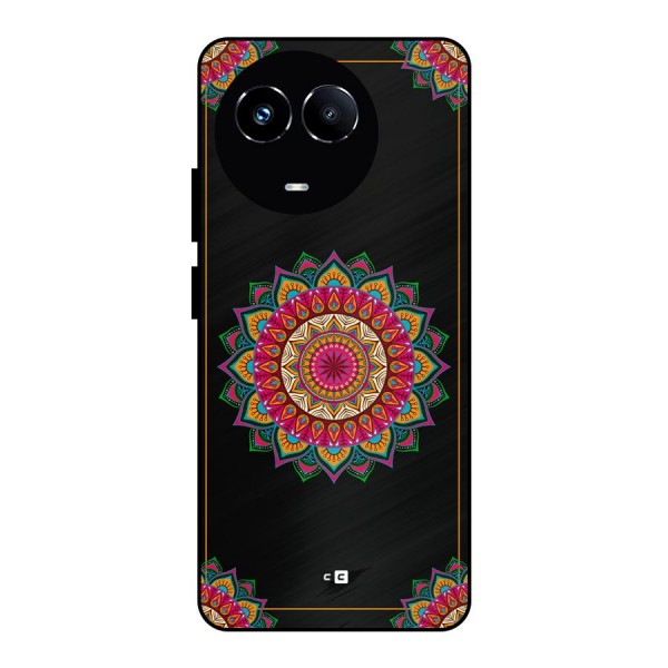 Amazing Mandala Art Metal Back Case for Realme 11X