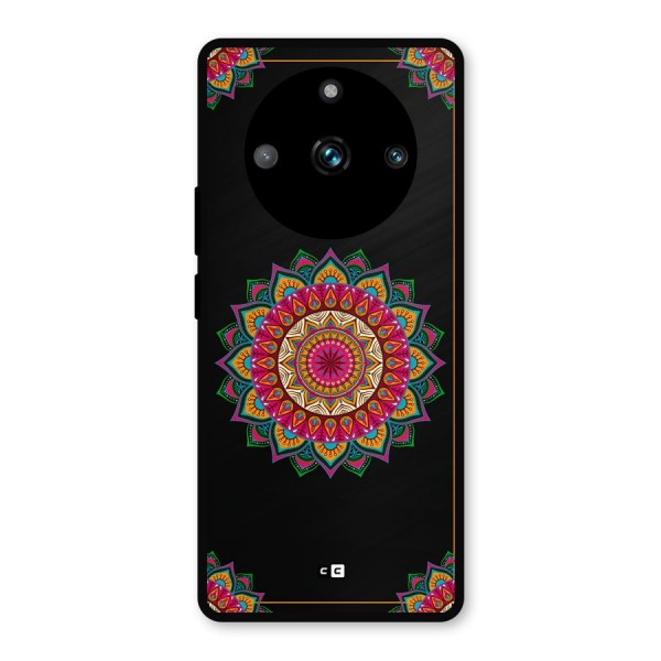 Amazing Mandala Art Metal Back Case for Realme 11 Pro