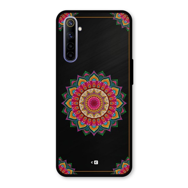 Amazing Mandala Art Metal Back Case for Realme 6i