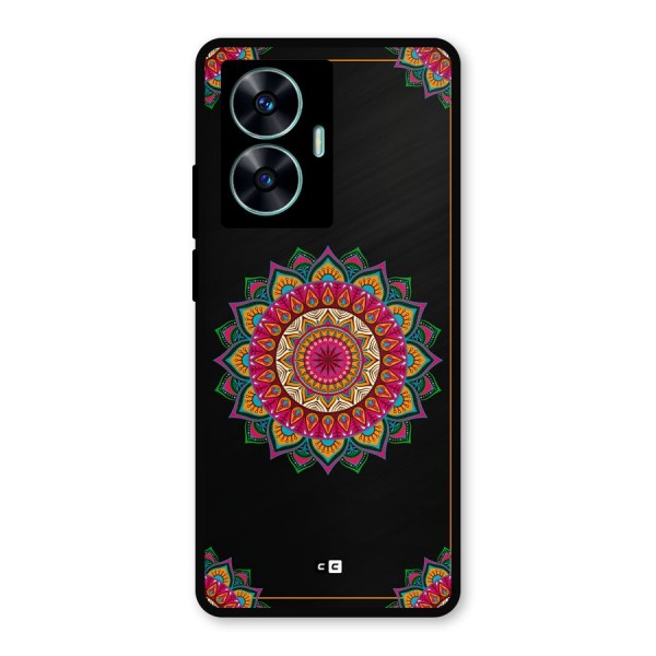 Amazing Mandala Art Metal Back Case for Realme C55