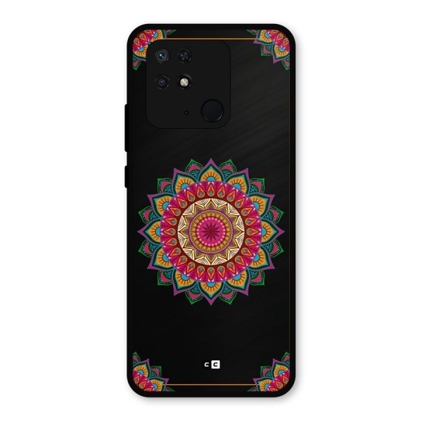 Amazing Mandala Art Metal Back Case for Redmi 10