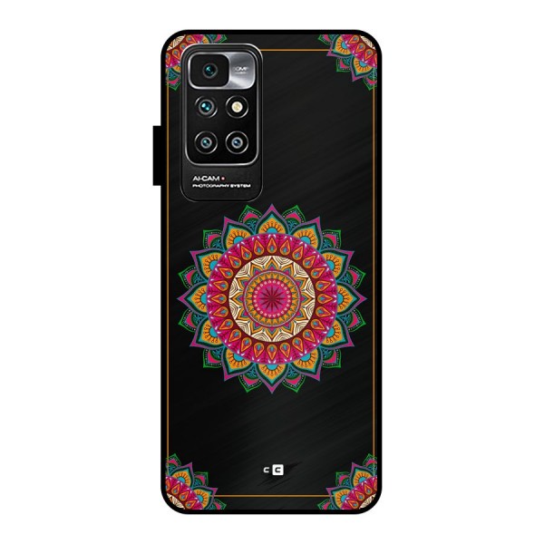 Amazing Mandala Art Metal Back Case for Redmi 10 Prime