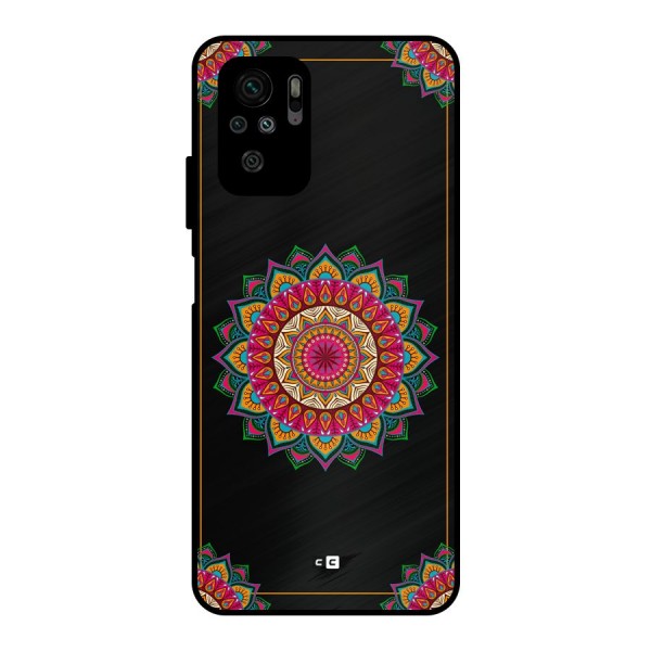 Amazing Mandala Art Metal Back Case for Redmi Note 10