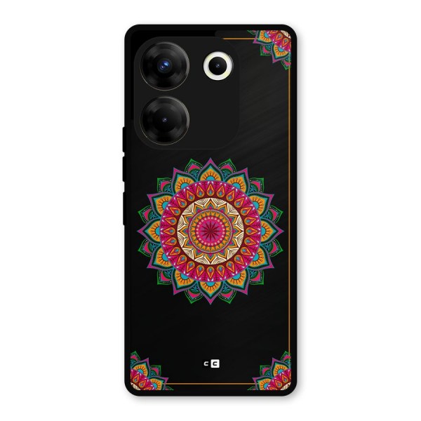 Amazing Mandala Art Metal Back Case for Tecno Camon 20