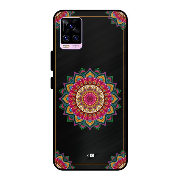 Amazing Mandala Art Metal Back Case for Vivo V20 Pro