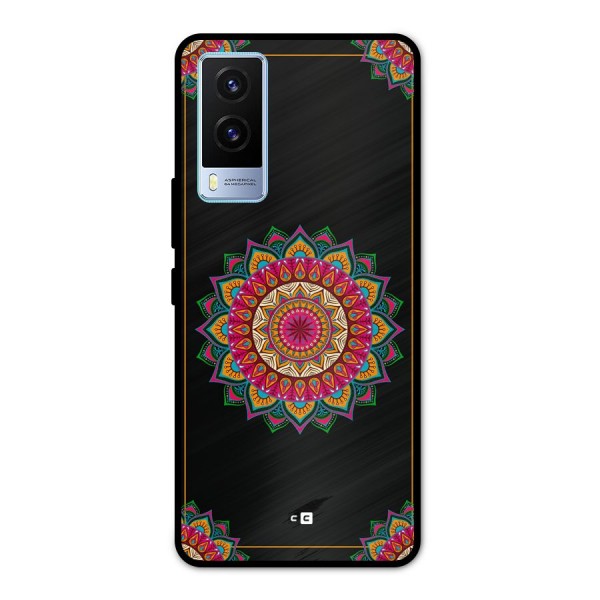 Amazing Mandala Art Metal Back Case for Vivo V21e 5G