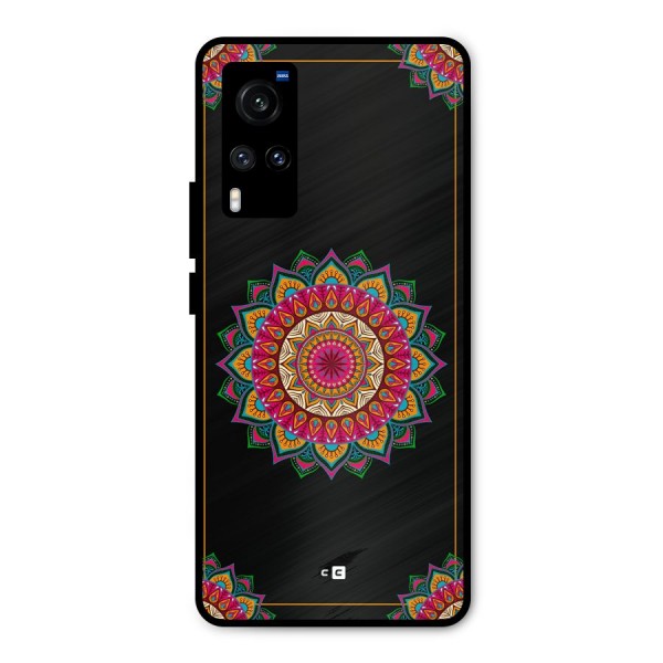 Amazing Mandala Art Metal Back Case for Vivo X60