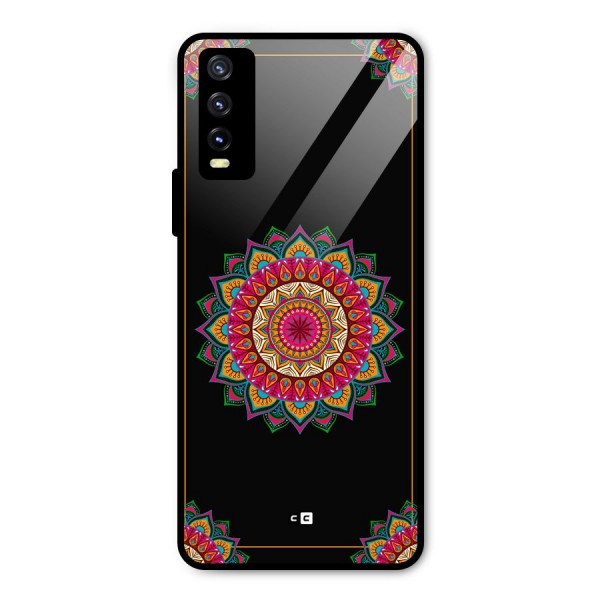 Amazing Mandala Art Metal Back Case for Vivo Y20 2021