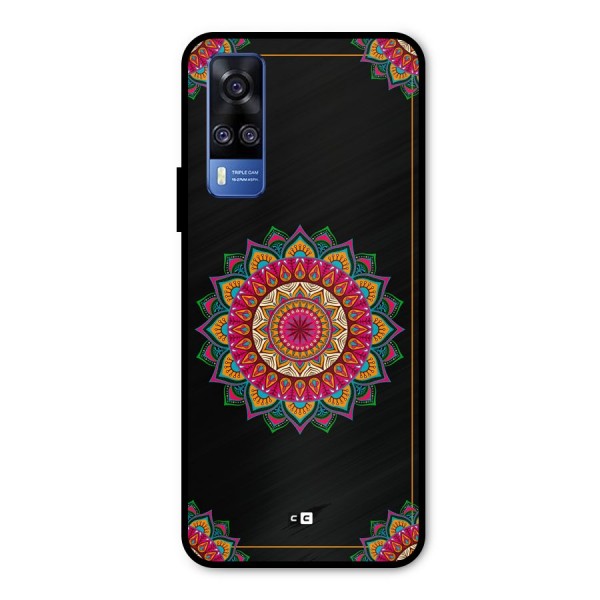 Amazing Mandala Art Metal Back Case for Vivo Y31