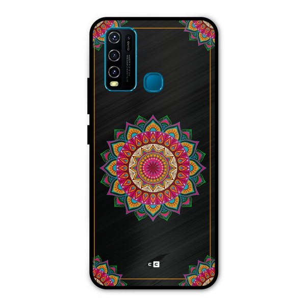 Amazing Mandala Art Metal Back Case for Vivo Y50