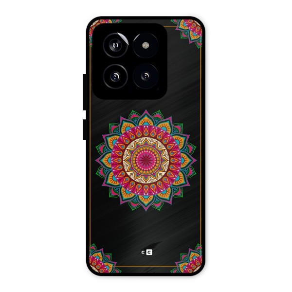 Amazing Mandala Art Metal Back Case for Xiaomi 14