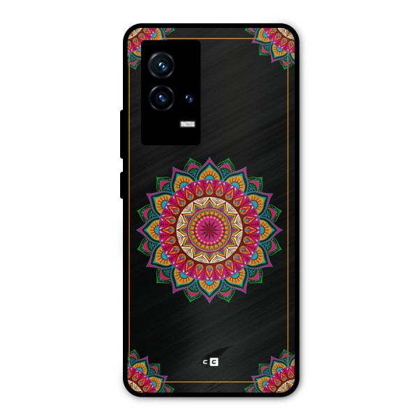 Amazing Mandala Art Metal Back Case for iQOO 9 5G