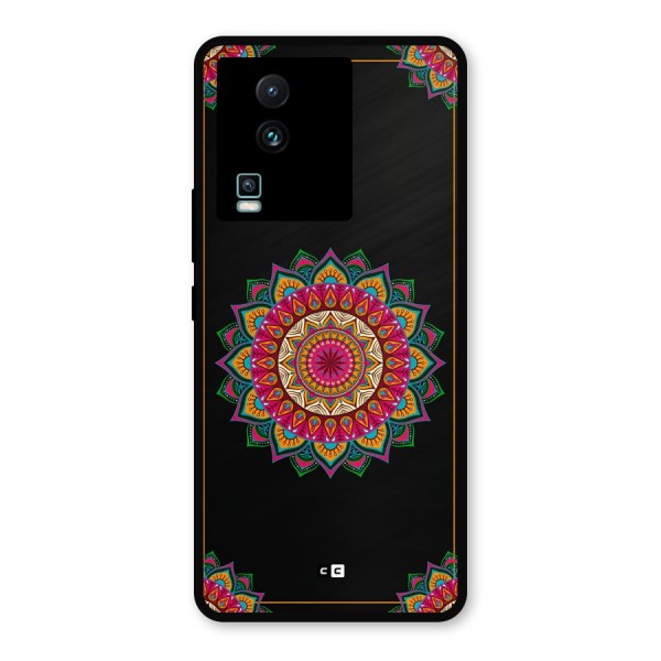 Amazing Mandala Art Metal Back Case for iQOO Neo 7