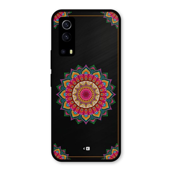 Amazing Mandala Art Metal Back Case for iQOO Z3