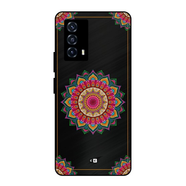 Amazing Mandala Art Metal Back Case for iQOO Z5