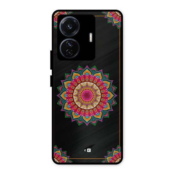 Amazing Mandala Art Metal Back Case for iQOO Z6