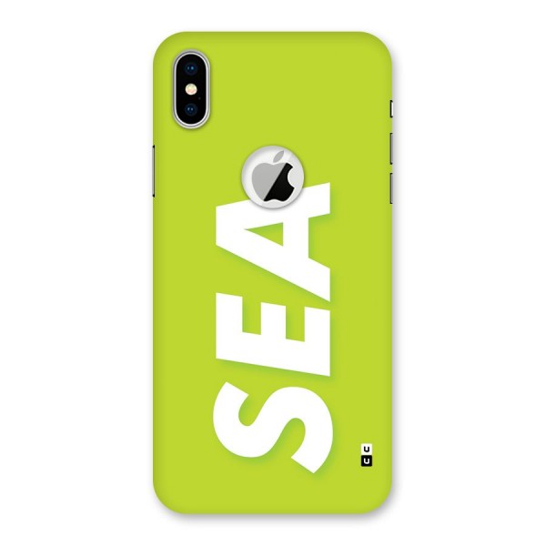 Amazing Sea Back Case for iPhone XS Logo Cut