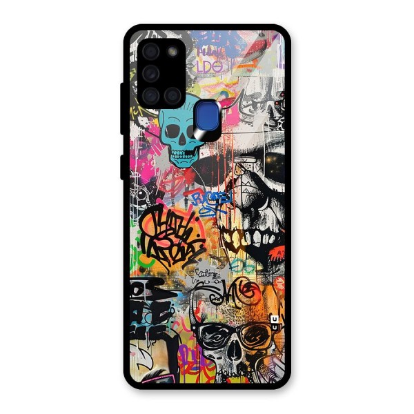 Amazing Street Art Glass Back Case for Galaxy A21s