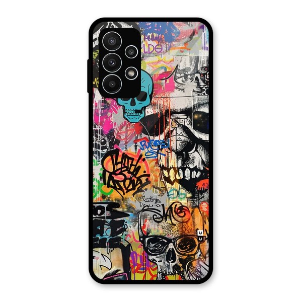 Amazing Street Art Glass Back Case for Galaxy A23