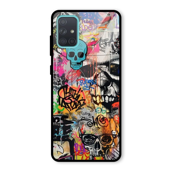 Amazing Street Art Glass Back Case for Galaxy A71