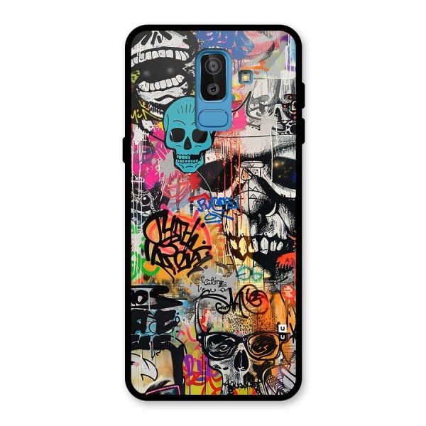 Amazing Street Art Glass Back Case for Galaxy J8