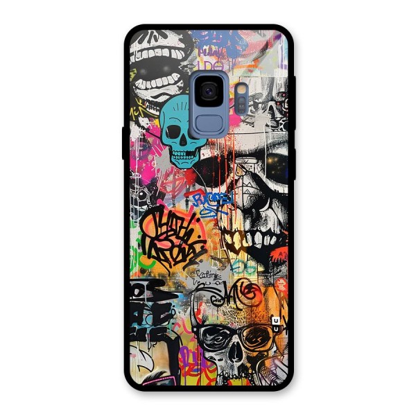 Amazing Street Art Glass Back Case for Galaxy S9