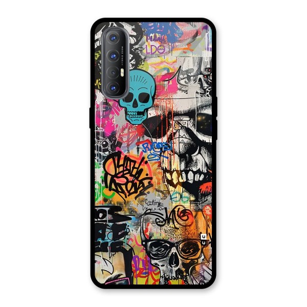 Amazing Street Art Glass Back Case for Oppo Reno3 Pro