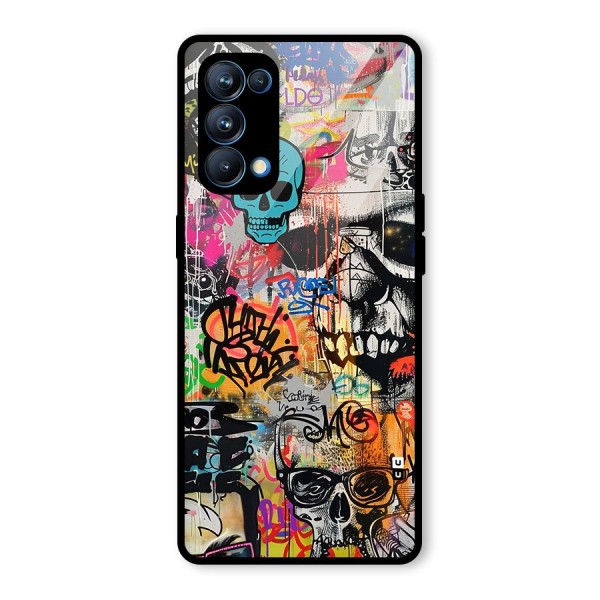 Amazing Street Art Glass Back Case for Oppo Reno5 Pro 5G