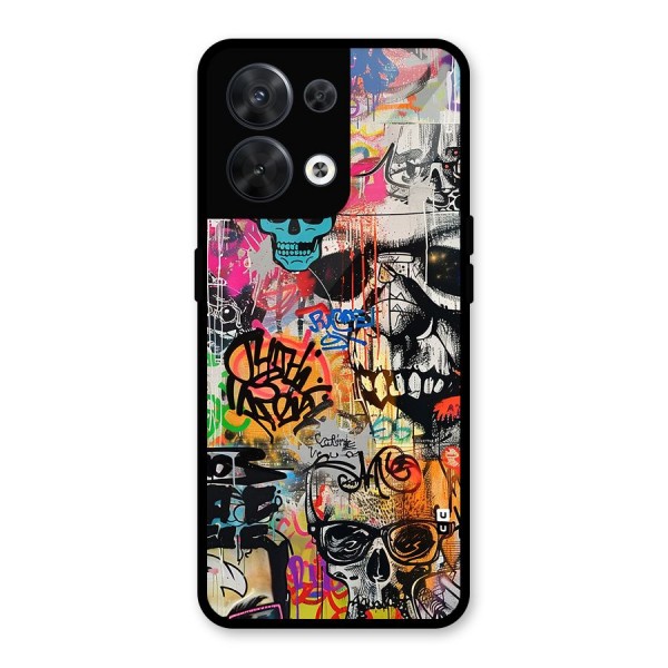 Amazing Street Art Glass Back Case for Oppo Reno8 5G