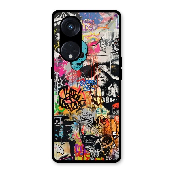 Amazing Street Art Glass Back Case for Reno8 T 5G