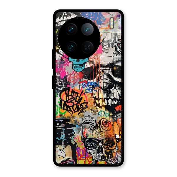 Amazing Street Art Glass Back Case for Vivo X90 Pro