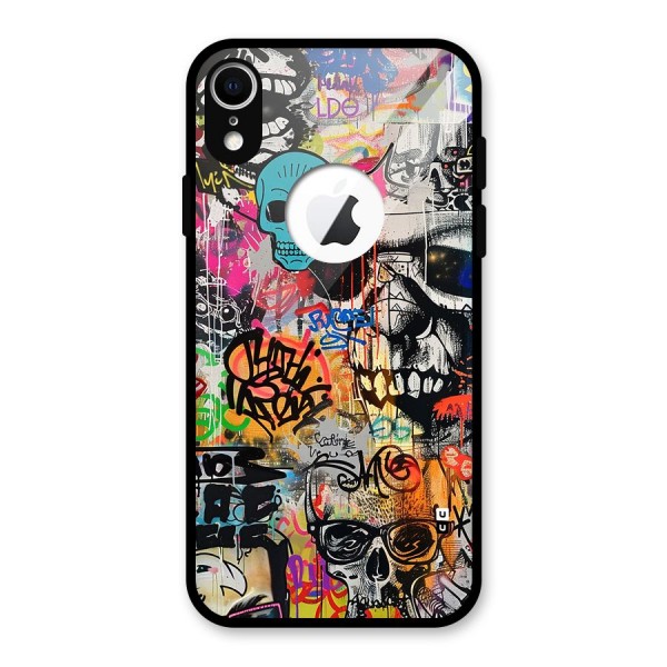 Amazing Street Art Glass Back Case for iPhone XR Logo Cut