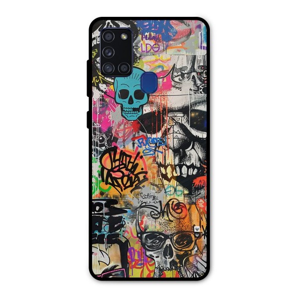 Amazing Street Art Metal Back Case for Galaxy A21s