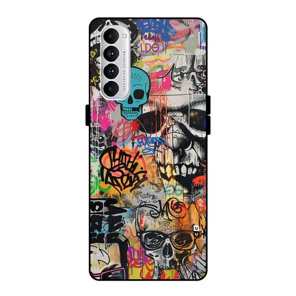 Amazing Street Art Metal Back Case for Oppo Reno4 Pro