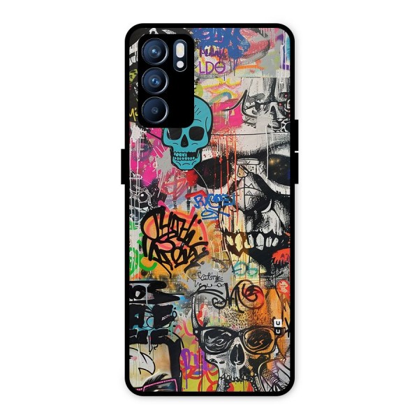 Amazing Street Art Metal Back Case for Oppo Reno6 5G