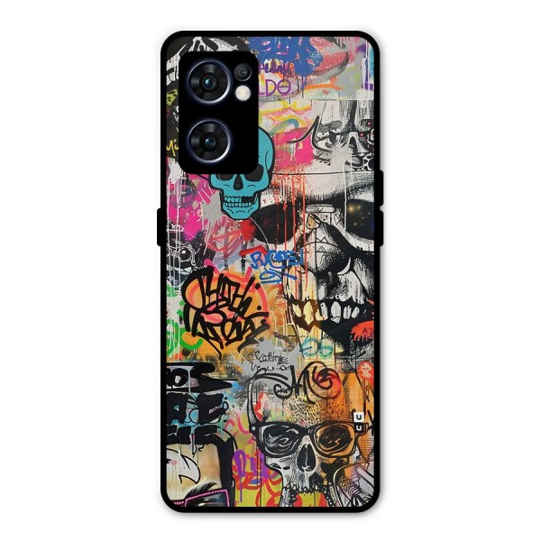 Amazing Street Art Metal Back Case for Oppo Reno7 5G