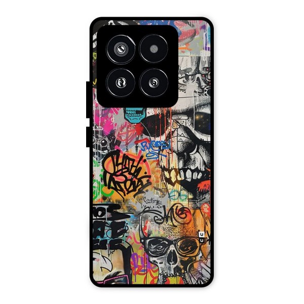 Amazing Street Art Metal Back Case for Xiaomi 14 Pro