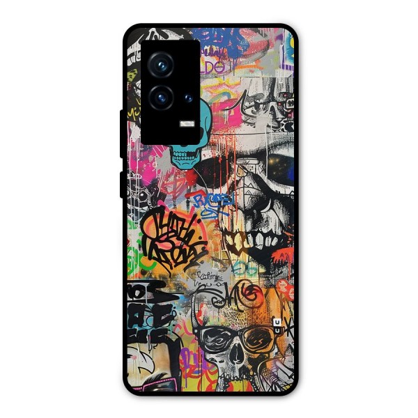 Amazing Street Art Metal Back Case for iQOO 9 5G