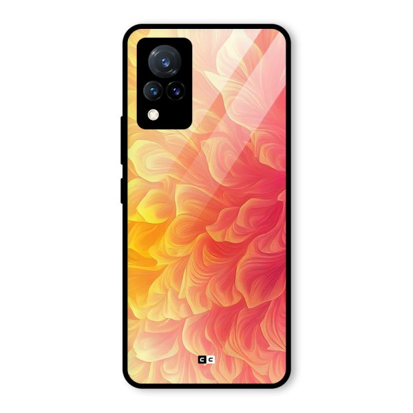 Amazing Vibrant Pattern Glass Back Case for Vivo V21 5G