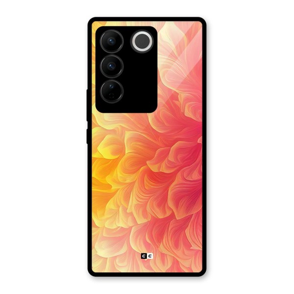 Amazing Vibrant Pattern Glass Back Case for Vivo V27 Pro