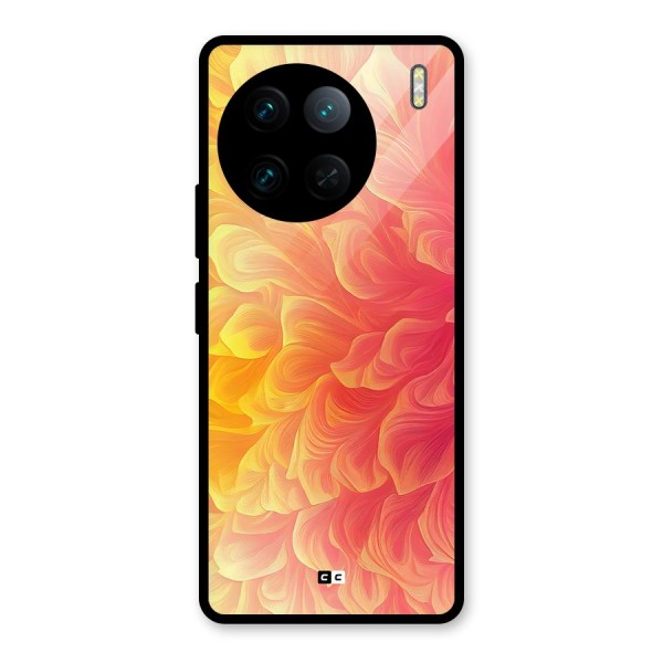 Amazing Vibrant Pattern Glass Back Case for Vivo X90 Pro