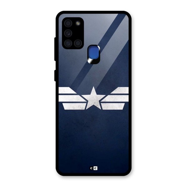 American Shield Glass Back Case for Galaxy A21s