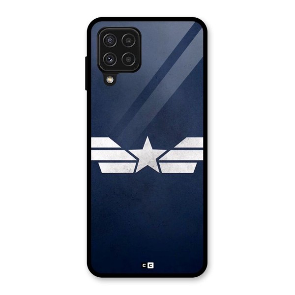 American Shield Glass Back Case for Galaxy A22 4G