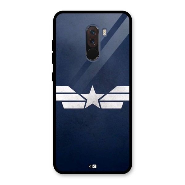 American Shield Glass Back Case for Poco F1